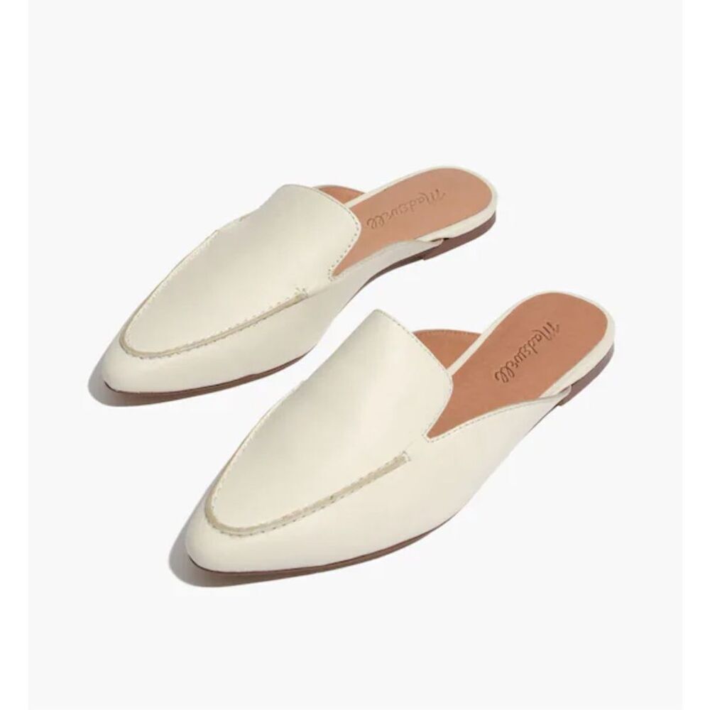 Madewell The Frances Skimmer Mules Leather Slides Beige Size 6
